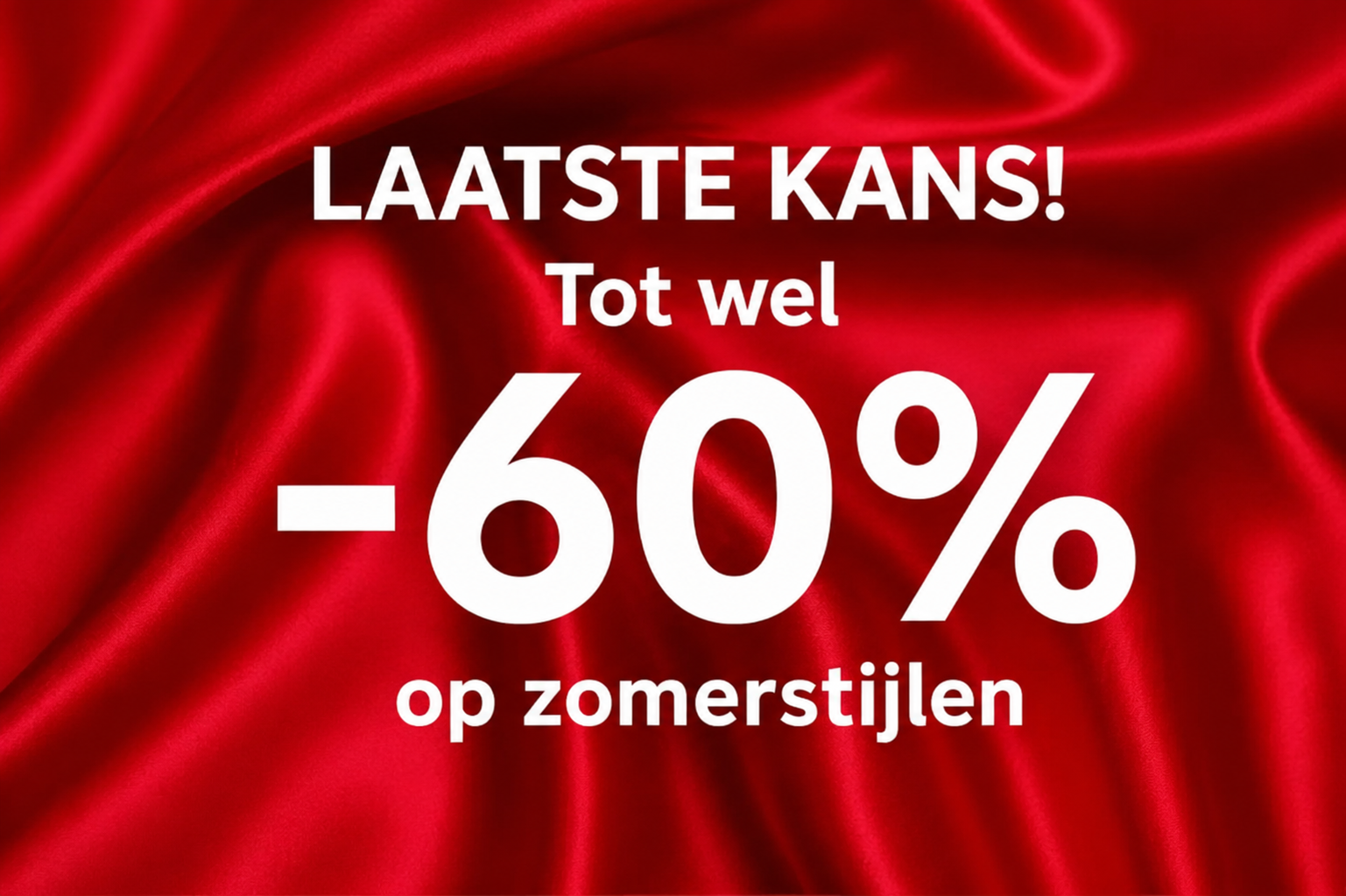 Einduitverkoop met tot 60% korting op zomerkleding